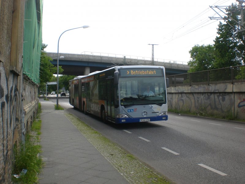 Mercedes-Benz O 530 I (Citaro) auf Betriebsfahrt nahe vom S-Bahnhof Babelsberg.