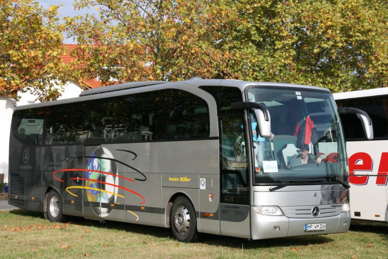 Mercedes Travego 15 RHD, ehem.  Deutscher Fuball-Bund , jetzt  Mller , 26.10.2008 Hockenheim