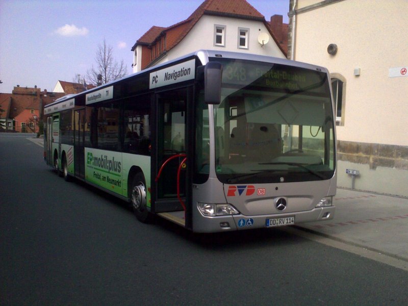 Nochmal die 7015, diesmal in Dippoldiswalde auf dem Busbahnhof.