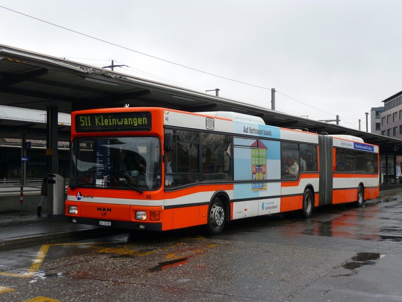 Olten - MAN Bus Nr.46  SO 21996 unterwegs auf der Linie 511 in Olten am 07.02.2009
