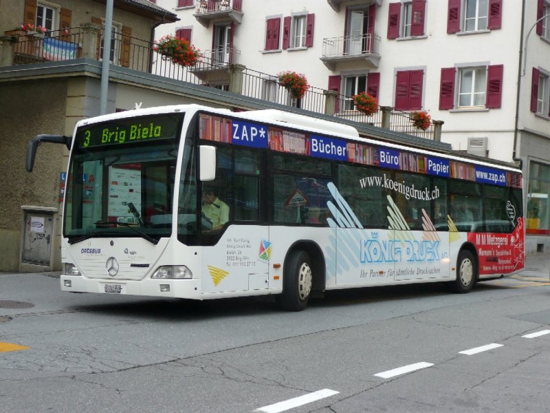 Ortsbus Brig - Mercedes Citaro VS 241959 unterwegs auf der Linie 3 in Brig am 01.09.2008
