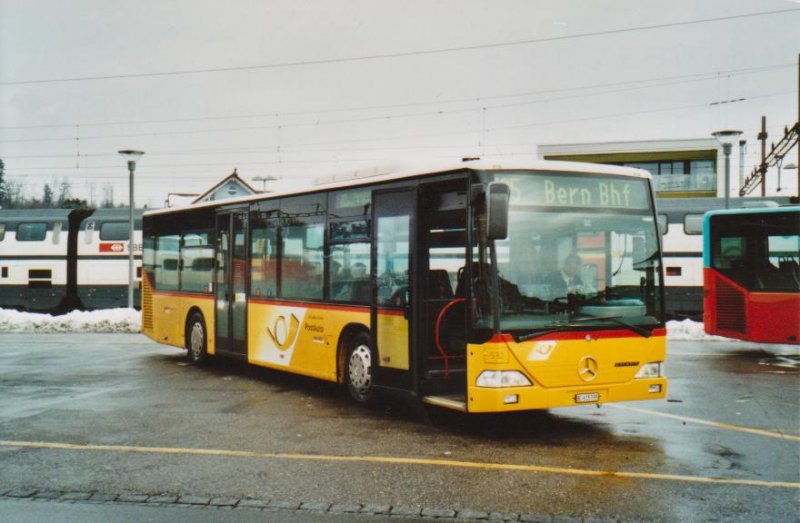 PostAuto Bern Nr. 532/BE 615595 Mercedes Citaro (ex P 25235) am 20. Dezember 2008 Lyss, Bahnhof