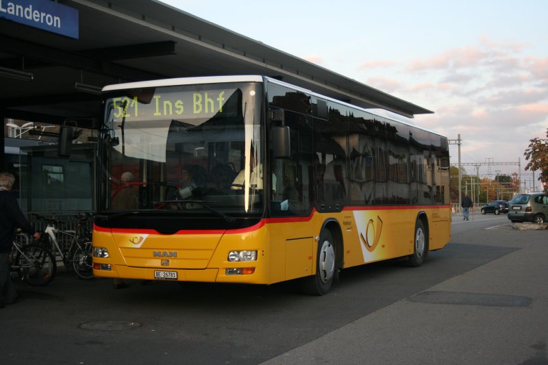 PU Eurobus Bern AG, BE 26'781 (MAN Lion's City M / A35, 2005) am 26.10.2009 in Landeron.
