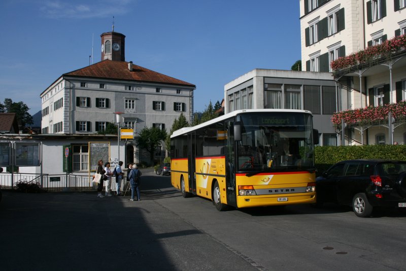 PU Luk, Grüsch, GR 696 (Setra S313UL, 2006) am 9.9.2009 in Seewis. 