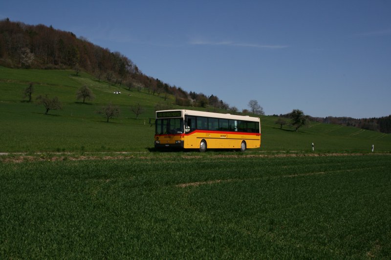 PU Steiger, Schlatt, ZH 93'012 (MB O405, 1993) am 26.4.2008 zwischen Oberschlatt und Schlatt ZH. 