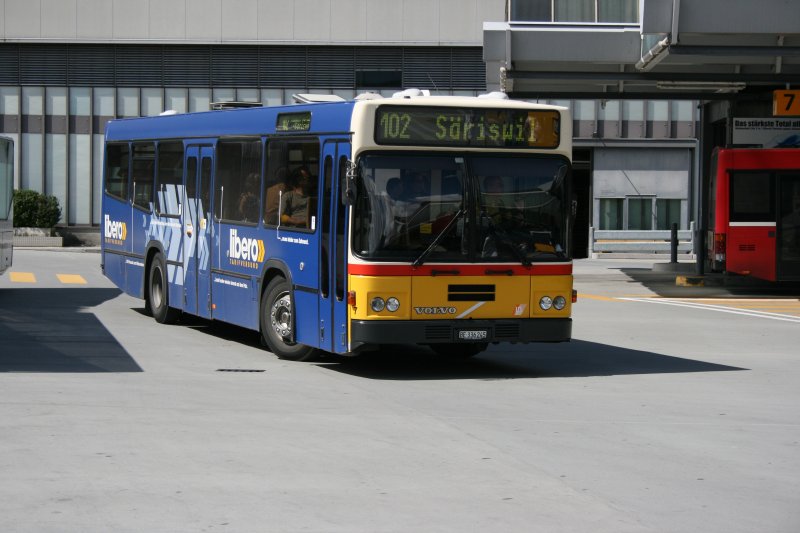 PU SteinerBus, Ortschwaben, Nr 7 (BE 336'245, Volvo/Lauber B10R) am 17.8.2007 in Bern. 