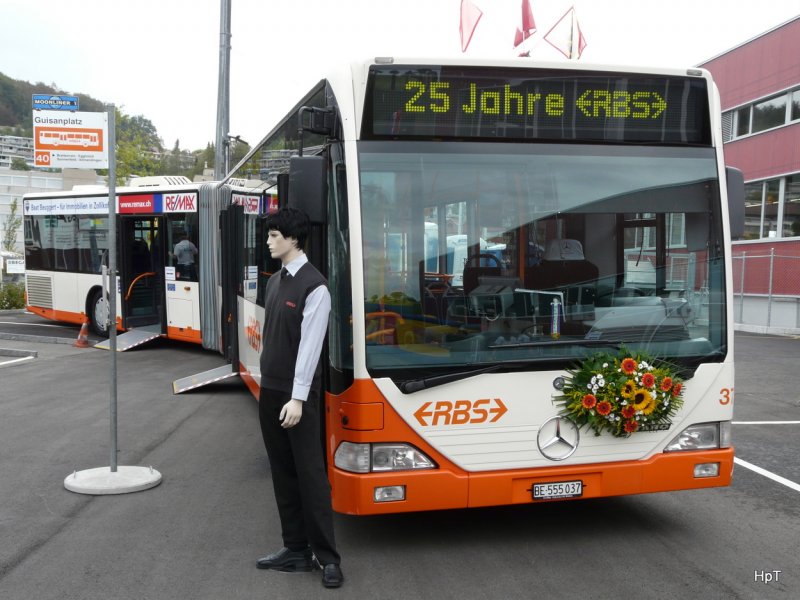 RBS - Mercedes Citaro Bus Nr.37 BE 555037 beim Tag der offenen Tr der RBS im Worbboden in Worb am 22.08.2009