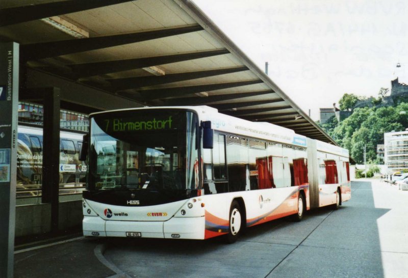 RVBW Wettingen Nr. 144/AG 6765 Scania/Hess am 8. Juni 2009 Baden, Bahnhof