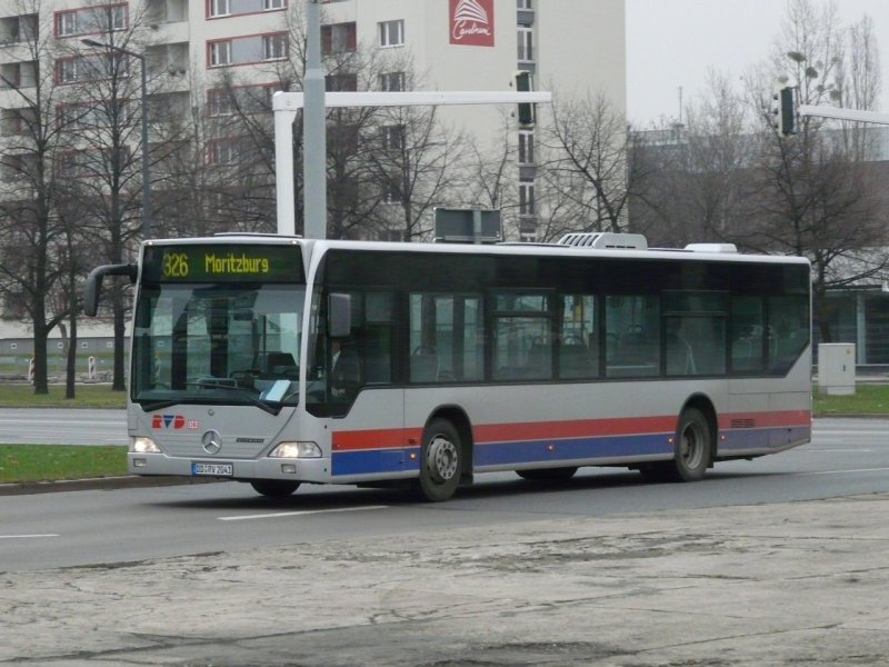 RVD - Mercedes Citaro DD:RV 2041 unterwegs auf der Linie 326 in Dresden am 10.12.2008