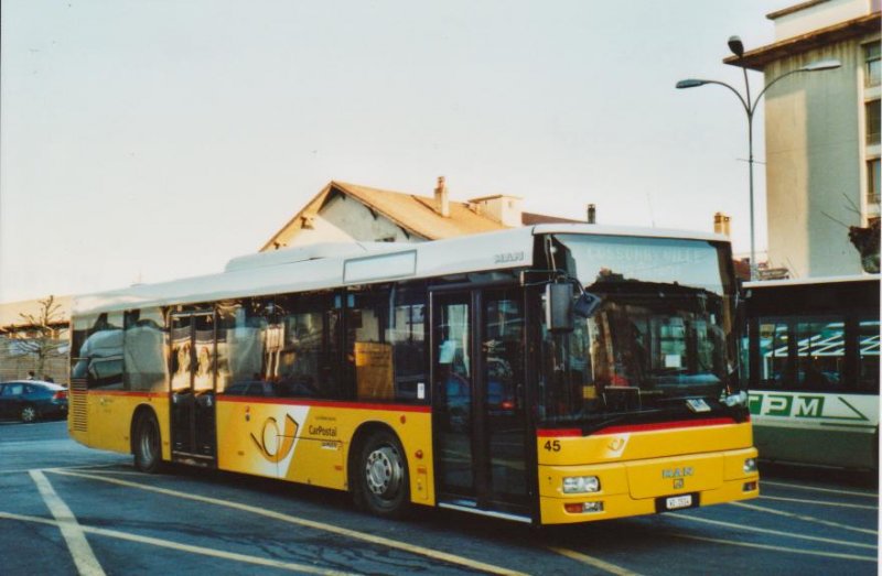 SAPJV, L'Isle Nr. 45/VD 1514 MAN am 22. Dezember 2008 Morges, Bahnhof