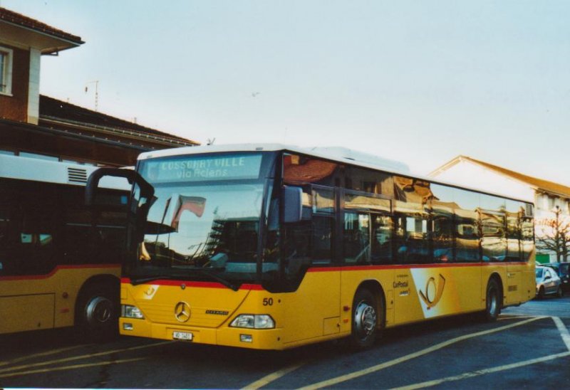 SAPJV, L'Isle Nr. 50/VD 1401 Mercedes Citaro am 22. Dezember 2008 Morges, Bahnhof