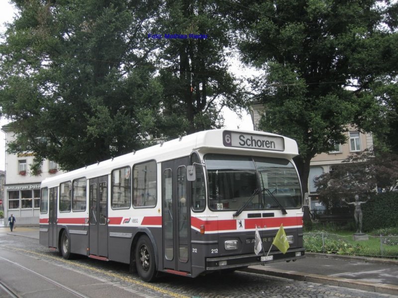 SAURER- Dieselbus Nr 212 Abgestellt beim Bahnhof am 03.07.07 in St. Gallen