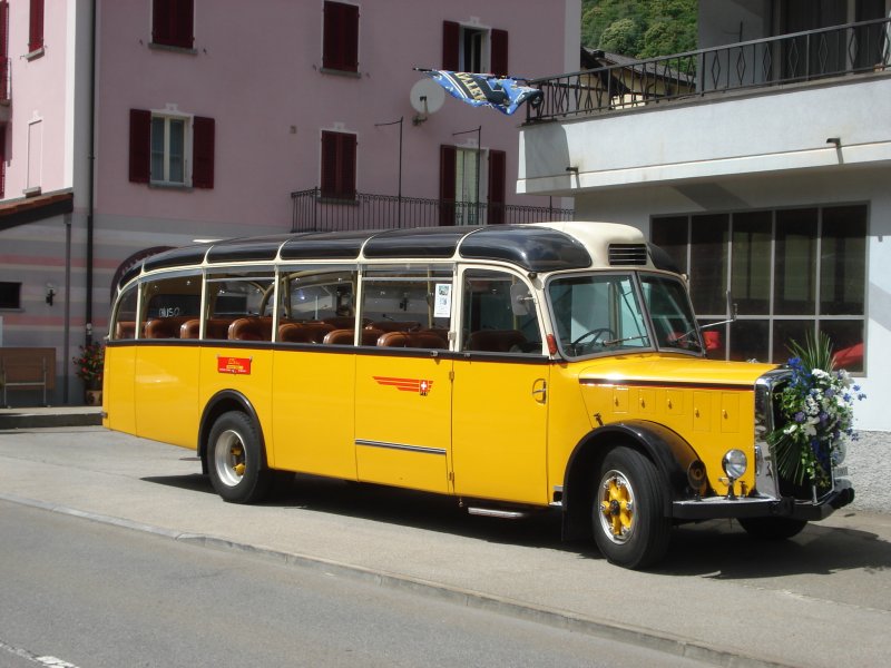 Saurer L4C Alpenwagen TI 1393 von PU Barenco & Andreoli SA in Faido