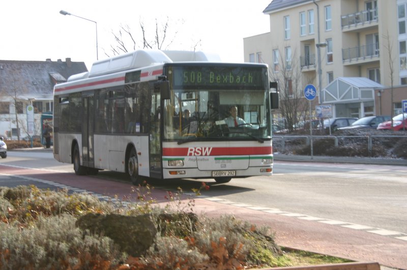 SB-RV 292 ein MAN NL263 CNG aus dem Baujahr 1999. Es gibt 6 dieser Fahrzeuge.