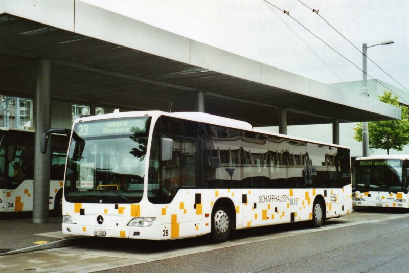 SB Schaffhausen Nr. 28/SH 54'328 Mercedes Citaro am 6. Juni 2009 Schaffhausen, Bahnhof