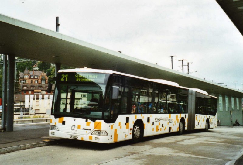 SB Schaffhausen Nr. 2/SH 12'502 Mercedes Citaro am 6. Juni 2009 Schaffhausen, Bahnhof