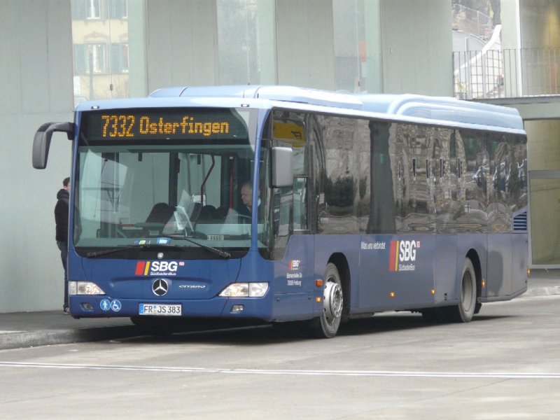 SBG - Mercedes Citaro Bus FR*JS  383 im Busbahnhof von Schaffhausen am 01.01.2008