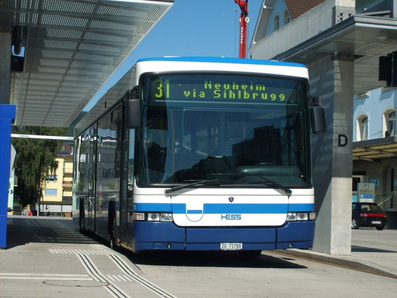 Scania-Hess L 94 UB (Nr. 112) auf der Linie 31, Endstation Baar Bahnhof