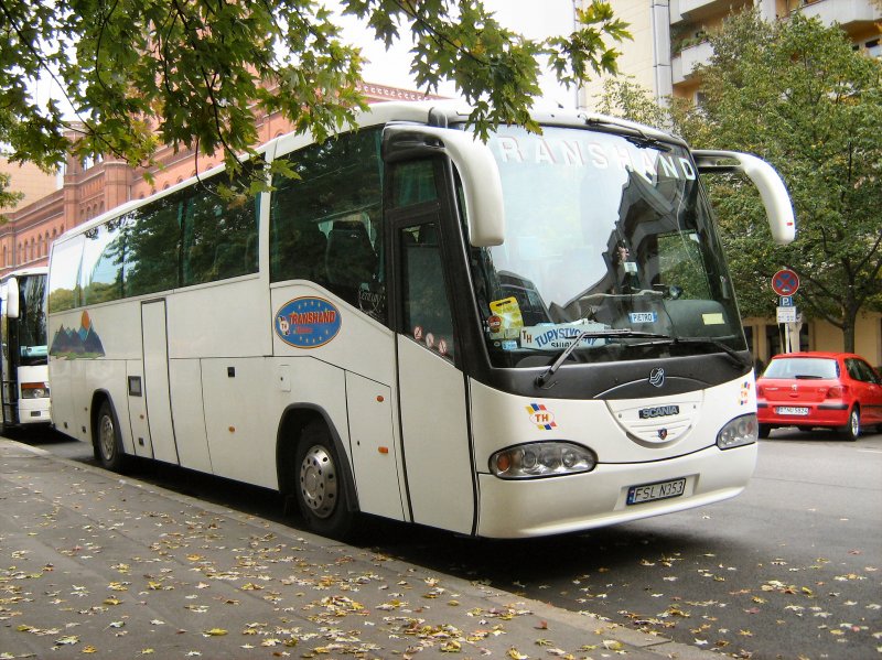 Scania-Reisebus in Berlin-Mitte, 12.10.2008