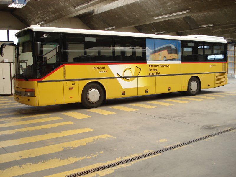 Setra S315 UL in der Postautohalle in Saas Fee