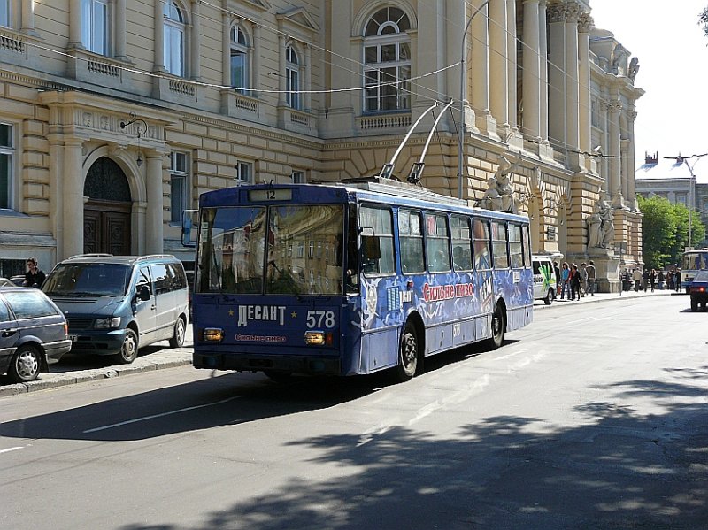 Skoda Tr 14 O-Bus 578 bei Universitt 18-09-2007.