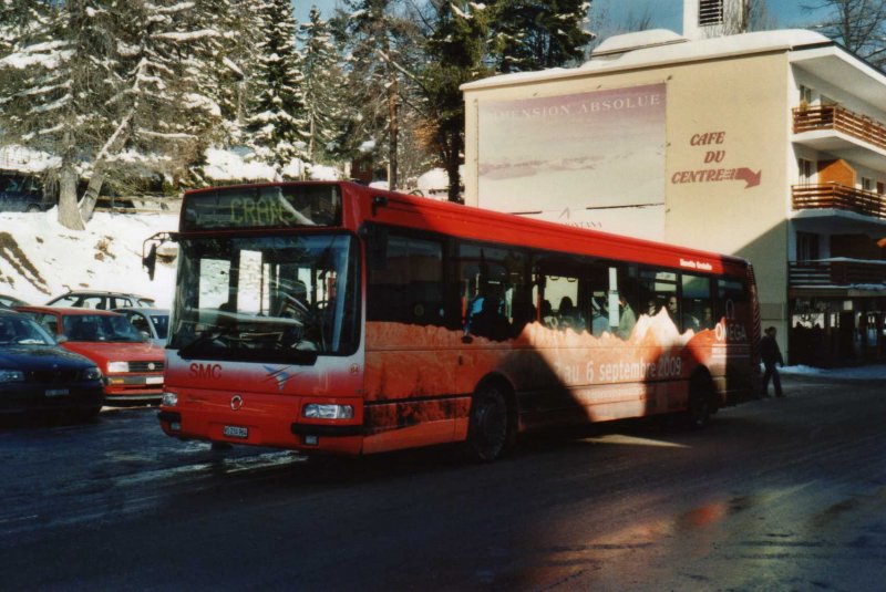 SMC Montana Nr. 64/VS 234'964 Irisbus am 14. Februar 2009 Crans-Montana, Vignettes