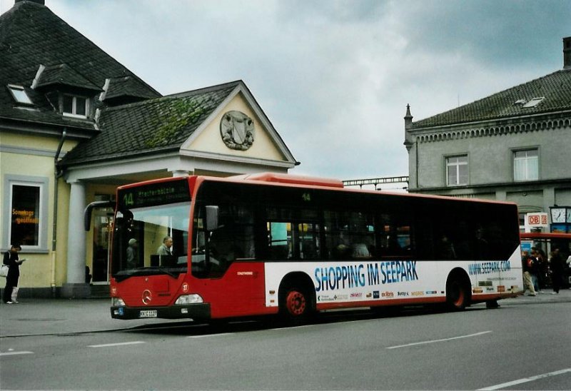 Stadtwerke Konstanz Nr. 27/KN-C 1127 Mercedes Citaro am 15. September 2008 Konstanz, Bahnhof