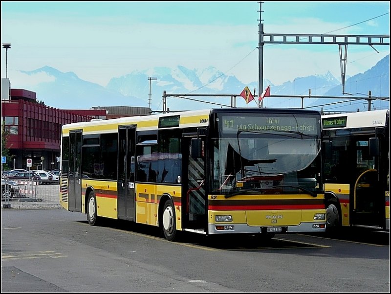 STI Bus gesehen am Bahnhof in Thun. (Jeanny)