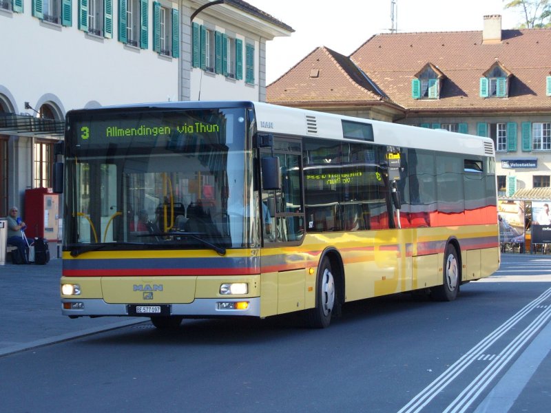 STI - MAN Bus Nr.97 BE 577097 vor dem Bahnhof Thun am 20.09.2007
