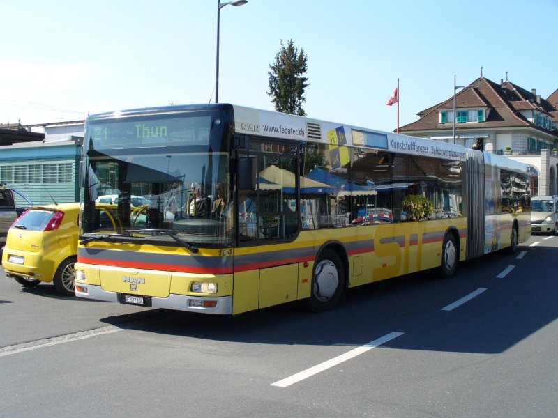 STI - MAN Gelenkbus Nr.104 BE 577104 in Thun am 20.09.2007