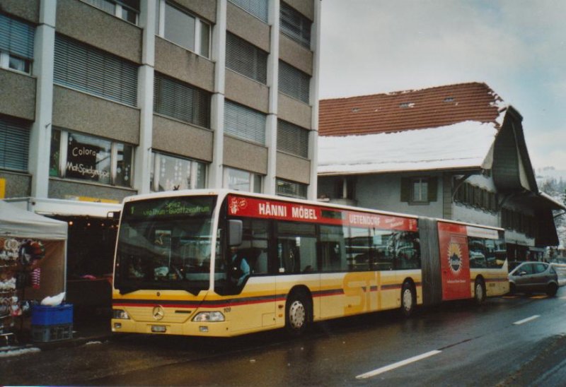 STI Thun Nr. 109/BE 700109 Mercedes Citaro am 12. Dezember 2008 Steffisburg, Platz