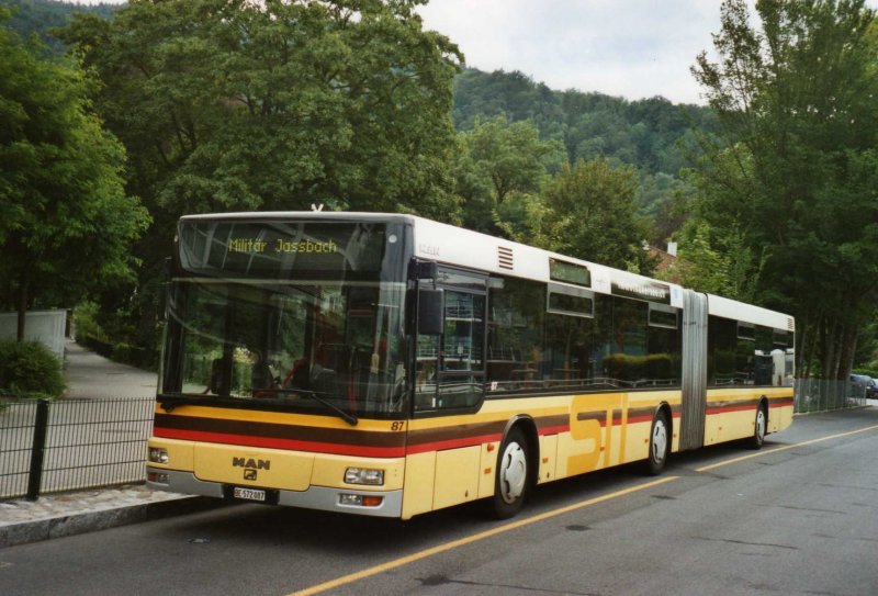 STI Thun Nr. 87/BE 572'087 MAN am 11. Juli 2009 Thun, Schifflndte