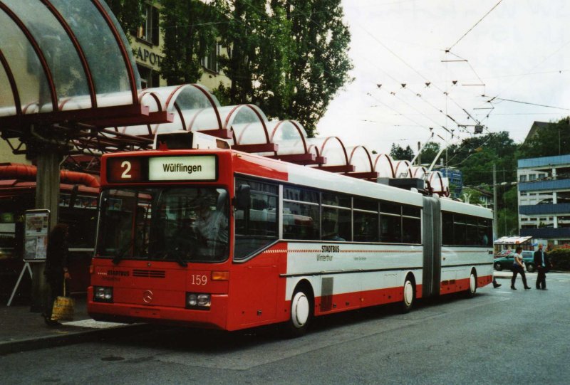 SW Winterthur Nr. 159 Mercedes O 405GTZ Gelenktrolleybus am 6. Juni 2009 Winterthur, Bahnhof