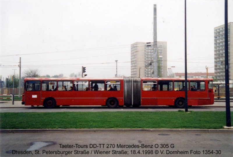 Taeter-Tours DD-TT 270(exMZ-RN116)im Einsatz als SEV, Dresden Hbf Nord; heute ist hier alles zugebaut,305er fahren auch keine mehr
