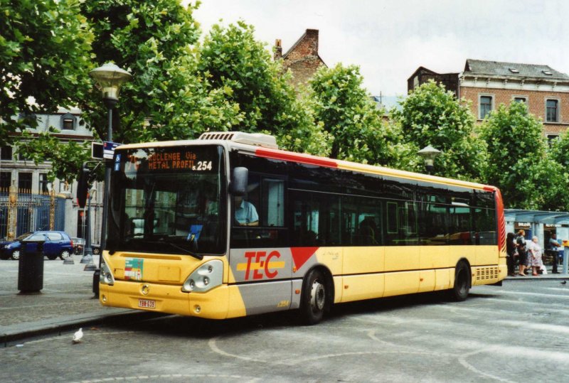 TEC Nr. 5.254/YBN-639 Irisbus am 8. Juli 2009 Lige, Gare Leopold