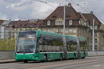 Hess Doppelgelenk Elektrobus 9106, auf der Linie 50, fährt am 14.04.2025 zur Endstation am Bahnhof SBB.