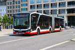 Hamburger Hochbahn MAN Lions City G Electric Wagen 3314 am 14.07.25 am Jungernstieg