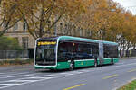 Mercedes eCitaro 7118, auf der Linie 30, fährt am 18.11.2024 zur Endstation am badischen Bahnhof. Aufnahme Basel.