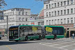 Mercedes eCitaro 7120, auf der Linie 30, fährt am 08.04.2025 zur Endstation am Bahnhof SBB. Aufnahme Basel.