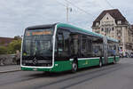 Mercedes eCitaro 7126, auf der Linie 34, überquert am 13.09.2025 die Mittlere Rheinbrücke.