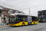 Mercedes eCitaro der Post, auf der Linie 102, wartet am 28.08.2025 an der Haltestelle beim Bahnhof Interlaken Ost.