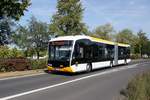 Stadtbus Mainz: Sileo S18 der MVG Mainz / Mainzer Verkehrsgesellschaft (Wagen 604 / MZ-SW 604), aufgenommen im September 2020 in Mainz-Bretzenheim.
