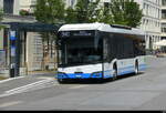 Bus Oberthurgau - Solaris Urbino 12 Electric  Nr.421 bei der Haltestelle vor dem Bahnhof Romanshorn am 19.07.2026