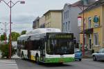 . BD 9159, MAN Lion's City vom Tice verlässt gerade die Haltestelle am Bahnhof um seine Strecke zu bediennen.  29.04.2015