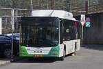 QK7367, MAN Lion’s City, vom Tice, steht etwas abseits vom Busbahnhof in Esch Alzette abgestellt. 03.2024 