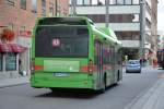 DFA 227 unterwegs in Eskilstuna Innenstadt am 17.09.2014. Aufgenommen wurde ein Volvo 7700 CNG.
