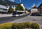 Ein Mercedes – Kutsenits Hydra der OGV, fährt bei der Haltestelle Steinfeld im Drautal Postamt vorüber.
Unterwegs war der Bus auf der Kfl. 5021, als Kurs 30 (Möllbrücke Hauptschule - Greifenburg Gemeindeamt).
Aufgenommen am 13.9.2016.