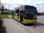 Ein Hybrid Bus aus Mnchen zugast beim RPNV / Hier steht der Bus vom Typ MAN aufm Busbahnhof in Bergen am 24.5.13 