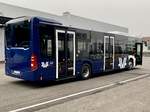 Heckansicht eines neuen MB Citaro C2 hybrid für Limmat Bus, Zofingen am 11.11.20 bei Evobus in Winterthur.