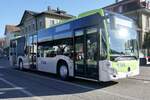 MB C2 hybrid 124  BE 869 124  der Busland AG am 22.1.22 beim Bahnhof Buegdorf abgestellt.